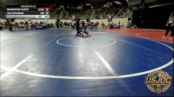 65 lbs Consi Of 8 #2 - Manhattan Kurtz, SlyFox Wrestling Academy vs Ava Rutledge, Chieftain Wrestling Club