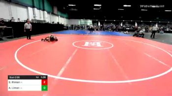 120 lbs Consolation - Garret Rinken, IA vs Adrian Limon, CA