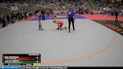 95 lbs Quarterfinal - Jazlyn Hartle, Steelclaw Wrestling Club vs Eve Peterson, Cowboy Mat Club