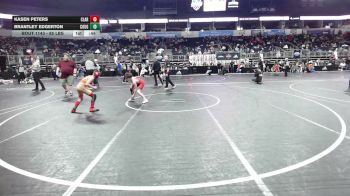 85 lbs Consi Of 8 #2 - Kasen Peters, Claremore WC vs Brantley Edgerton, Cougar WC