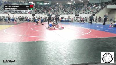 100 lbs Round Of 64 - Brooks Bayouth, Edmond Memorial vs Brayden Brock, Glenpool JH