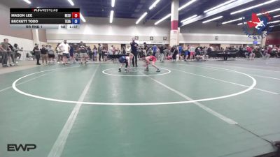 75 lbs Rr Rnd 1 - Mason Lee, ReZults Wrestling vs Beckett Todd, Texas Elite Wrestling Club
