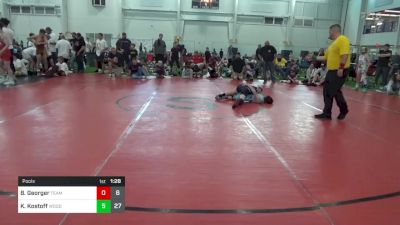 95 lbs Pools - Brett Georger, Team Palmetto vs Krimsyn Kostoff, Woodshed