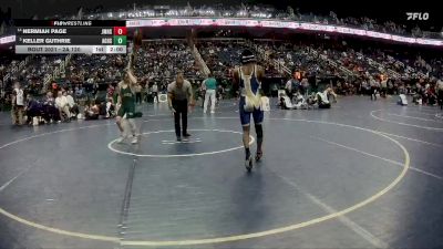 2A 120 lbs Champ. Round 1 - Keller Guthrie, Ayden-Grifton High School vs Nermiah Page, Jordan-Matthews High School