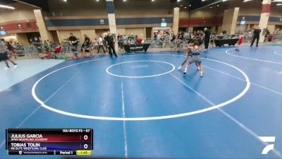 67 lbs Quarterfinal - Julius Garcia, Apex Grappling Academy vs Tobias Tolin, NB Elite Wrestling Club