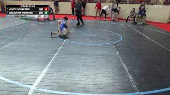 63_G lbs 3rd Place - Kenzie Schreiner, Fort Lebeouf vs Charlotte Priester, Mercer