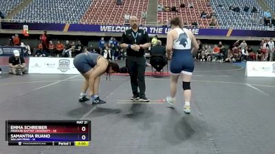 191 lbs Quarters & 1st Wb (16 Team) - Emma Schreiber, Missouri Baptist University vs Samantha Ruano, William Penn