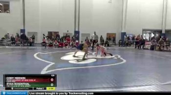 125 lbs Cons. Semi - Ryan Rosenthal, The College Of New Jersey vs Cody Merwin, State University Of New York At Cortland