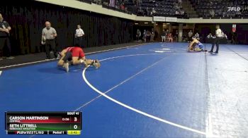 165 lbs Champ. Round 1 - Seth Littrell, Nebraska Wesleyan vs Carson Martinson, Central