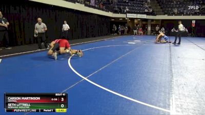165 lbs Champ. Round 1 - Seth Littrell, Nebraska Wesleyan vs Carson Martinson, Central