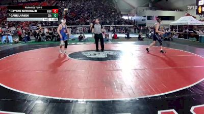 6A 157 lbs Quarterfinal - Gabe Larsen, Coeur D Alene vs Hayden McDonald, Meridian