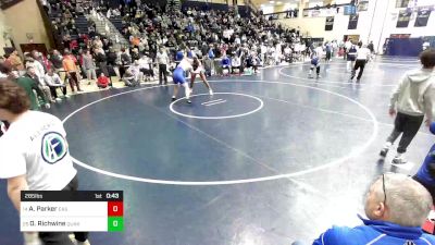 285 lbs Consi Of 16 #2 - Alonzo Parker, Easton vs Owen Richwine, Quakertown