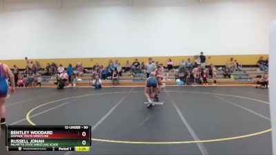 90 lbs Round 2 - Bentley Woodard, Eastside Youth Wrestling vs Russell Jonah, Palmetto State Wrestling Acade