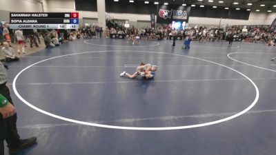 65 lbs Champ. Round 1 - Savannah Halsted, Sebolt Wrestling Academy vs Sofia Aldana, South Dakota