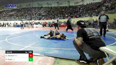 130 lbs Round Of 32 - Conner Noreuil, Midwest City Bombers vs Parker Goss, Vinita Jr. High