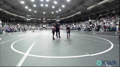 55 lbs Consi Of 32 #2 - River Coffelt, Bridge Creek Youth Wrestling vs Wakinyan Eagle Elk, Pawhuska Elks Takedown