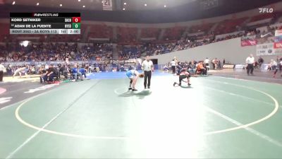 3A Boys 113 lbs Quarterfinal - Adan De La Fuente, Nyssa Boys vs Kord Setniker, Santiam Christian Boys
