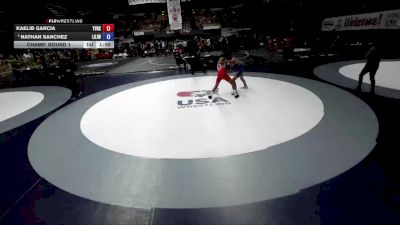 113 lbs Champ. Round 1 - Kaelib Garcia, Temecula Valley High School Wrestling vs Nathan Sanchez, Lion Of Judah Wrestling Academy
