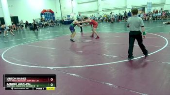 190 lbs Round 4 (16 Team) - Vinson Haines, S.E.O. Wrestling Club- Team Red vs Zander Lockling, Nebraska Green Machine (Dev B)