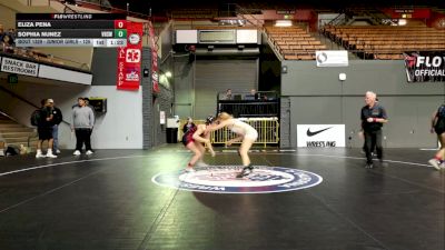 Junior Girls - 125 lbs Champ. Round 1 - Sophia Nunez, Ventura High School Wrestling vs Eliza Pena