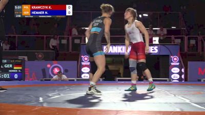 55 kg Semifinal - Katarzyna Krawczyk, POL vs Nina Hemmer, GER
