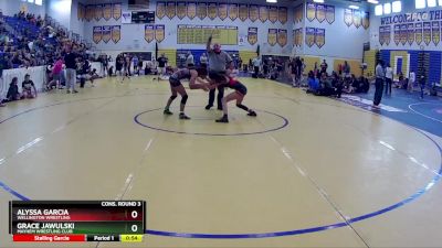 103 lbs Cons. Round 3 - Alyssa Garcia, Wellington Wrestling vs Grace Jawulski, Mayhem Wrestling Club