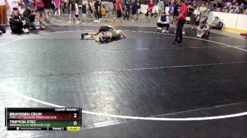 119 lbs Champ. Round 1 - Braydden Crum, Steel City Reloaded Wrestling Club vs Tripton Stec, Nebraska Elite Wrestling Club