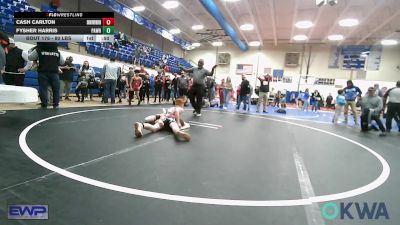 80 lbs 2nd Place - Cash Carlton, Skiatook Youth Wrestling vs Fysher Harris, Pawhuska Elks Takedown