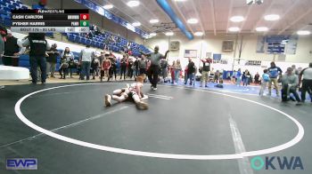 80 lbs 2nd Place - Cash Carlton, Skiatook Youth Wrestling vs Fysher Harris, Pawhuska Elks Takedown