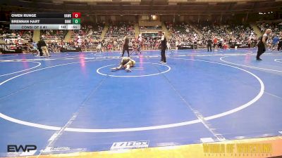 84 lbs Consi Of 8 #1 - Owen Runge, Hawkeye Wrestling Academy vs Brennan Hart, Team Donahoe
