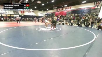 190 lbs Champ. Round 2 - Roy Perez, California (Whittier) vs Kimani Whittington, Pacific