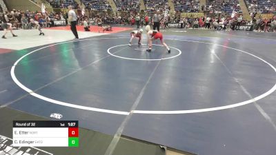 90 lbs Round Of 32 - Eban Etter, North Fork Miners vs Corbin Edinger, Eaton
