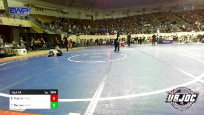 92 lbs Round Of 16 - Tripp Martin, Team Tulsa Wrestling Club vs Casen Becker, Black Fox Academy