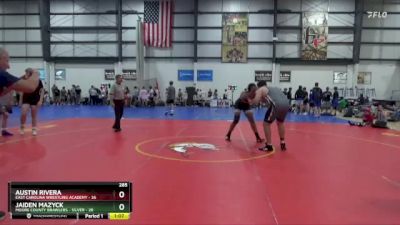 285 lbs Round 1 (3 Team) - Austin Rivera, EAST CAROLINA WRESTLING ACADEMY vs Jaiden Mazyck, MOORE COUNTY BRAWLERS - SILVER