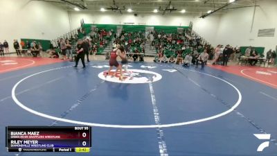 110 lbs 3rd Place Match - Bianca Maez, Green River Grapplers Wrestling vs Riley Meyer, Diamondville Wrestling Club