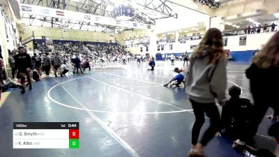 145 lbs Consi Of 16 #2 - Colin Smyth, Mt. Olive vs Xavier Albo, Jesuit High School - Tampa