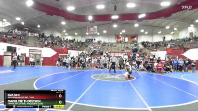 140 lbs Cons. Semi - Madeline Thompson, Franklin Central Wrestling Club vs Ava Roe, Western Wrestling Club