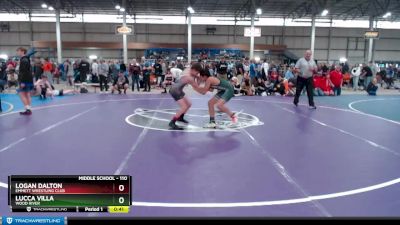 110 lbs Cons. Round 6 - Lucca Villa, Wood River vs Logan Dalton, Emmett Wrestling Club