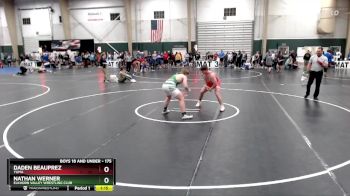 175 lbs Champ. Round 1 - Nathan Werner, Elkhorn Valley Wrestling Club vs Daden Beauprez, Yuma