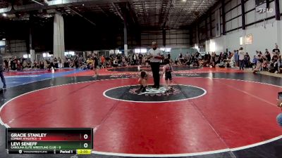 45 lbs Semifinals (4 Team) - Levi Seneff, CAROLINA ELITE WRESTLING CLUB vs Gracie Stanley, COMBAT ATHLETICS