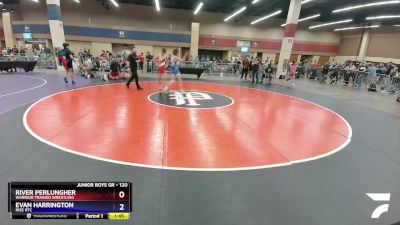 120 lbs Semifinal - River Perlungher, Warrior Trained Wrestling vs Evan Harrington, Rise RTC