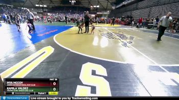 43 lbs Quarterfinal - Mya McCoy, Askeo International Mat Club vs Kamila Valdez, Young Suns Wrestling Club