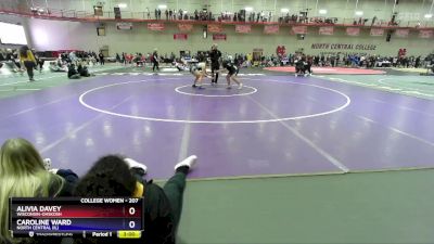 207 lbs Cons. Round 4 - Caroline Ward, North Central (IL) vs Alivia Davey, Wisconsin-Ohskosh