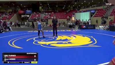 120 lbs Quarterfinal - Dru Turner, OK vs Ella Weber, KS