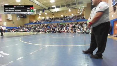 115lbs Semifinal - Savannah Thorpe, Richland (Girls) vs Lucy Hornby, W. F. West (Girls)