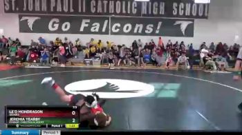 113 lbs Round 2 - Jeremia Yearby, Evangel Christian Academy vs Le`o Mondragon, Weaver