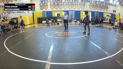 157 lbs Semifinals (8 Team) - Braxton Gerber, George Jenkins vs Tyree Graham, South Dade