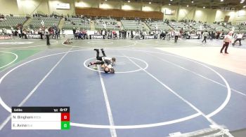 54 lbs Consi Of 4 - Nolan Bingham, Rocklin Rampage WC vs Ezekiel Avina, Elk Grove Wr Ac