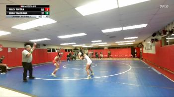 100 lbs Champ. Round 3 - Emily Mayorga, Eisenhower vs Riley Rivera, Elsinore