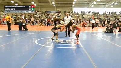 120 lbs Consi Of 64 #2 - Zareion Enron-Berger, NC vs Kylen Smith, SC